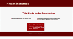 Desktop Screenshot of hmannindustries.com